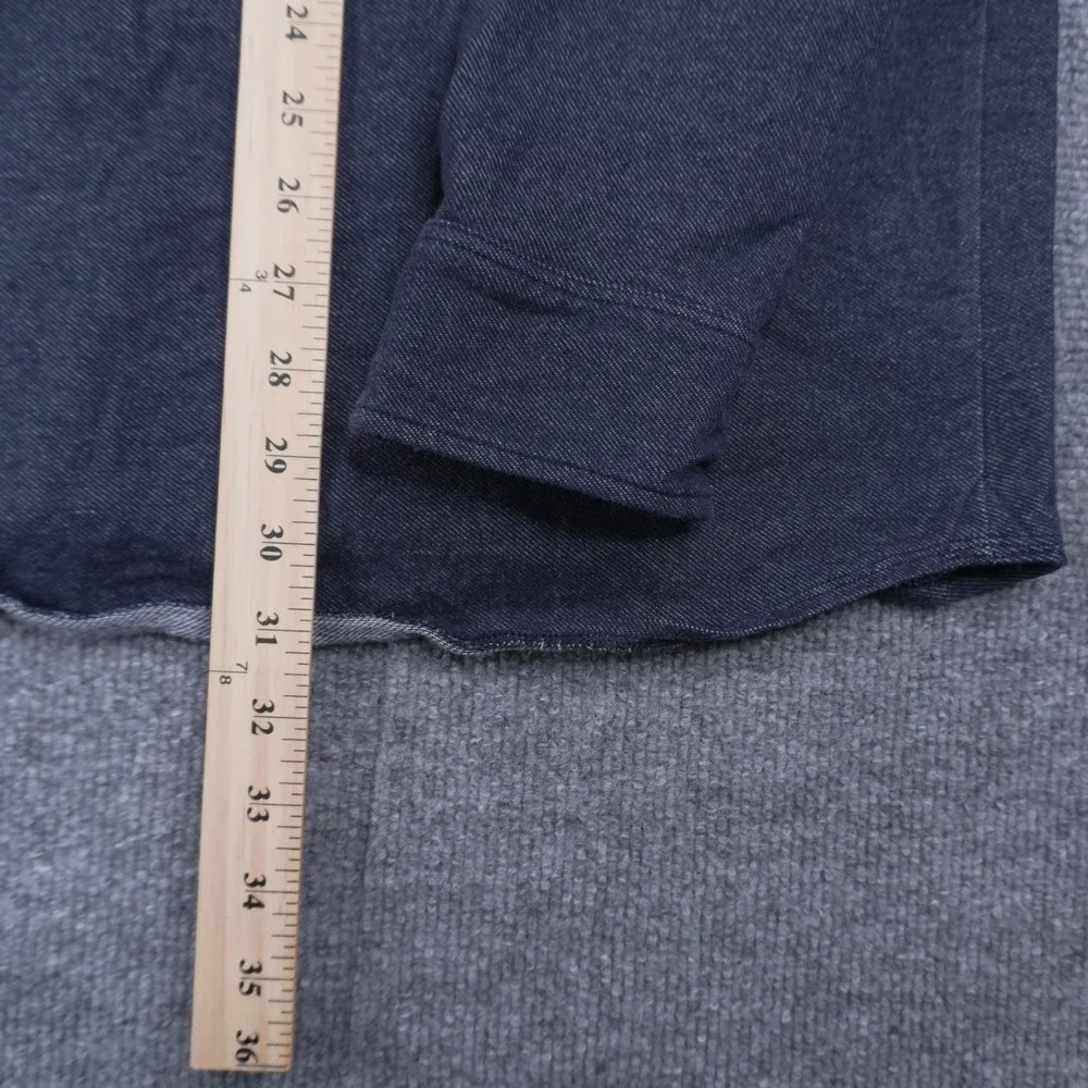 Banana Republic Button Down Shirt Men XL Blue Long Sleeve Stretch Utility Pocket